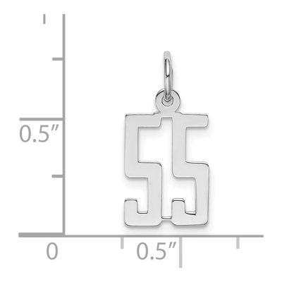 Sterling Silver Number 55 Charm – view 4