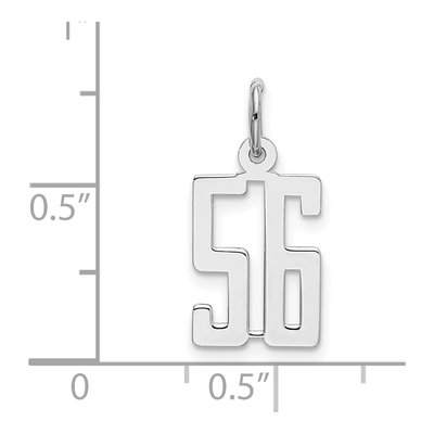 Sterling Silver Number 56 Pendant – view 4
