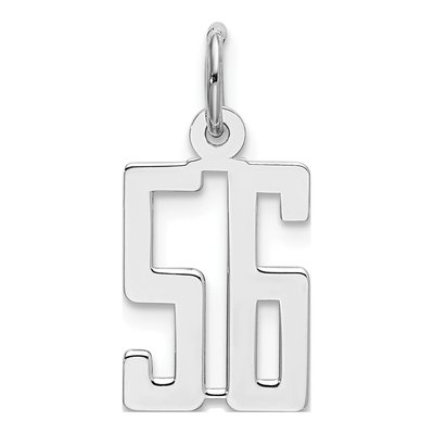 Sterling Silver Number 56 Pendant