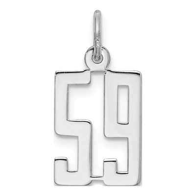 Sterling Silver Number 59 Charm