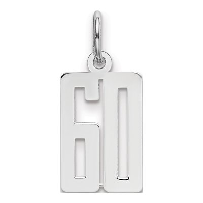 Sterling Silver Number 60 Pendant