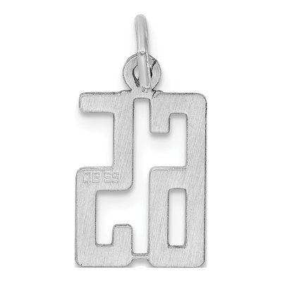 Sterling Silver Number 65 Charm – view 5