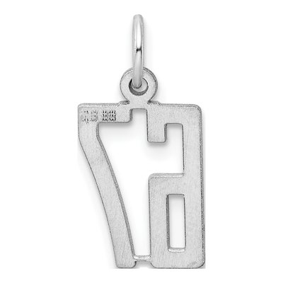 Sterling Silver Number 67 Charm – view 5