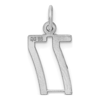 Sterling Silver Number 77 Pendant – view 5