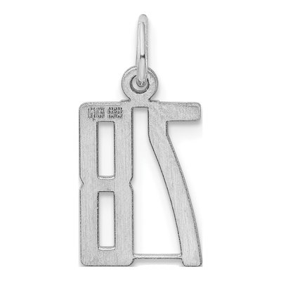 Sterling Silver Number 78 Charm – view 5