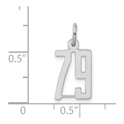Sterling Silver Number 79 Charm – view 4
