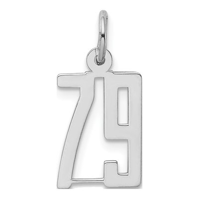 Sterling Silver Number 79 Charm
