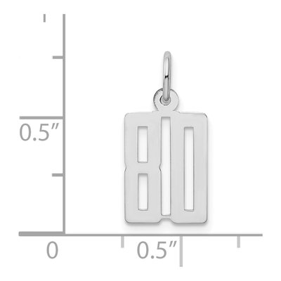 Sterling Silver Number 80 Pendant – view 4