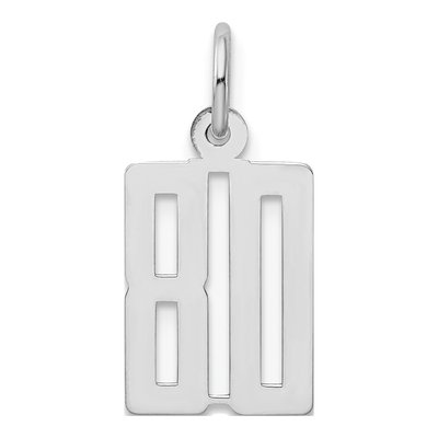 Sterling Silver Number 80 Pendant