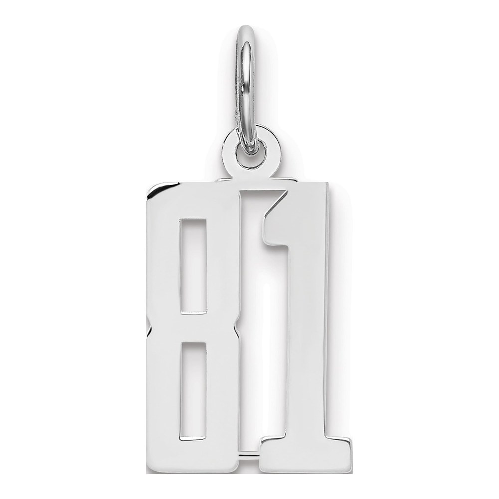 Sterling Silver Number 81 Charm