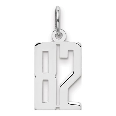 Sterling Silver Number 82 Charm