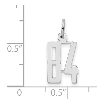 Sterling Silver Number 84 Charm – view 4
