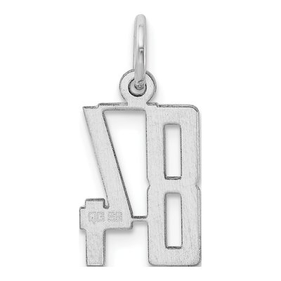 Sterling Silver Number 84 Charm – view 5