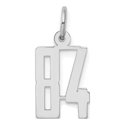 Sterling Silver Number 84 Charm