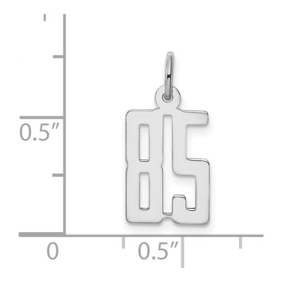 Sterling Silver Number 85 Charm – view 4