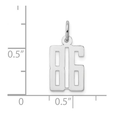 Sterling Silver Number 86 Charm – view 4