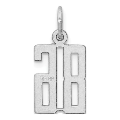 Sterling Silver Number 86 Charm – view 5