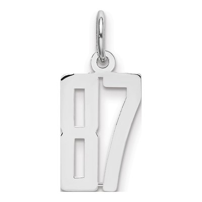 Sterling Silver Number 87 Charm
