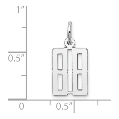Sterling Silver Number 88 Pendant – view 4