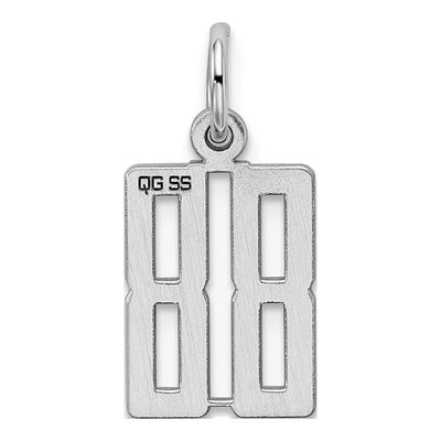 Sterling Silver Number 88 Pendant – view 5