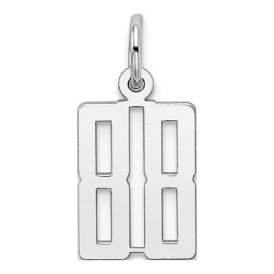 Sterling Silver Number 88 Pendant