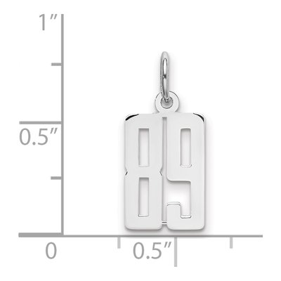 Sterling Silver Number 89 Charm – view 2