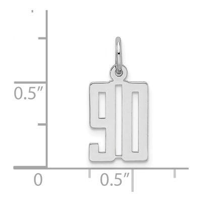 Sterling Silver Number 90 Pendant – view 4