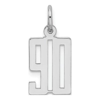 Sterling Silver Number 90 Pendant