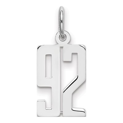 Sterling Silver Number 92 Charm