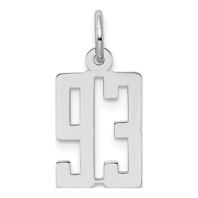 Sterling Silver Number 93 Charm