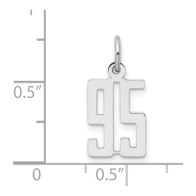 Sterling Silver Number 95 Charm – view 4