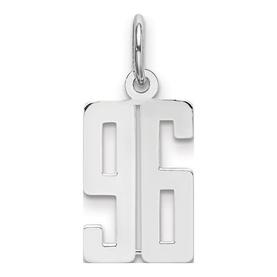 Sterling Silver Number 96 Charm
