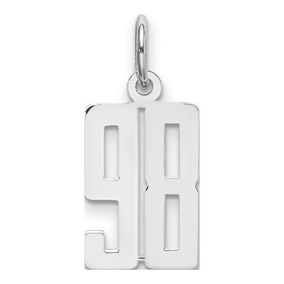 Sterling Silver Number 98 Pendant