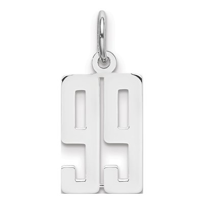 Sterling Silver Number 99 Charm