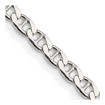 Sterling Silver 3.15mm Curb Flat Anchor Chain