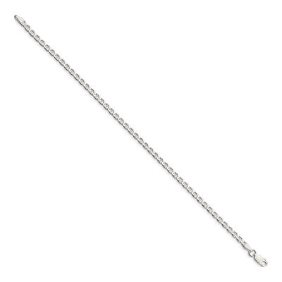 Sterling Silver 3.15mm Curb Flat Anchor Chain Bracelet – view 2