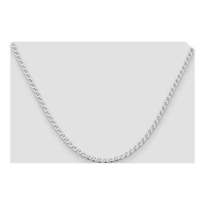 Sterling Silver 3.15mm Curb Flat Anchor Chain – view 4