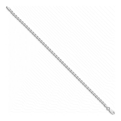 Sterling Silver 3.15mm Curb Flat Anchor Chain Bracelet – view 2