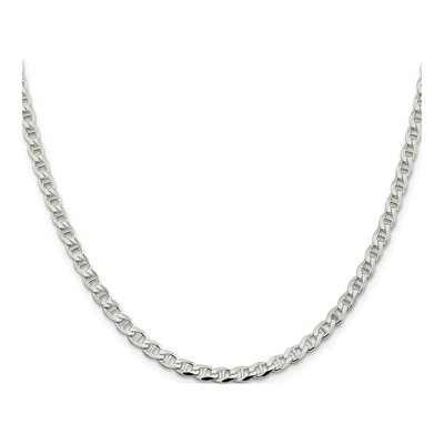 Sterling Silver 4.15mm Curb Flat Anchor Chain – view 2