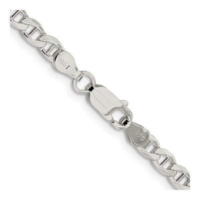 Sterling Silver 4.15mm Curb Flat Anchor Chain – view 3