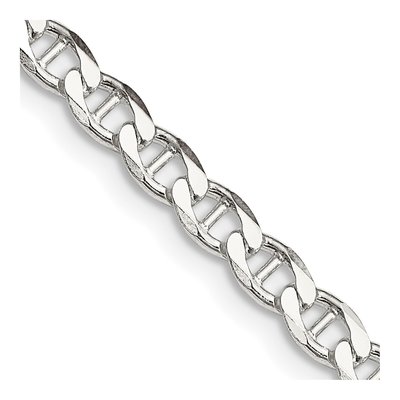 Sterling Silver 4.15mm Curb Flat Anchor Chain