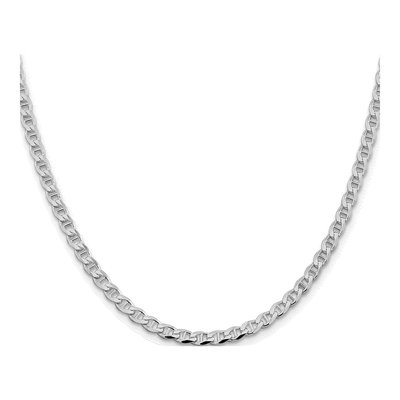 Sterling Silver 4.15mm Curb Flat Anchor Chain – view 3