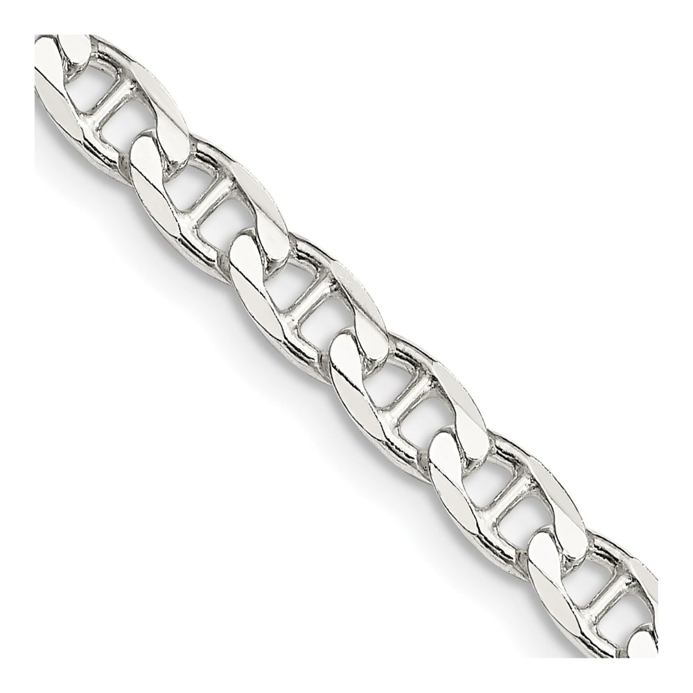 Sterling Silver 4.65mm Curb Flat Anchor Chain