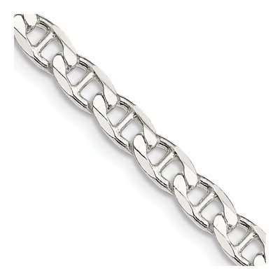 Sterling Silver 4.65mm Curb Flat Anchor Chain