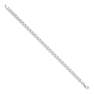 Sterling Silver 4.65mm Curb Flat Anchor Chain Bracelet – view 2