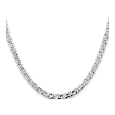 Sterling Silver 4.65mm Curb Flat Anchor Chain – view 2