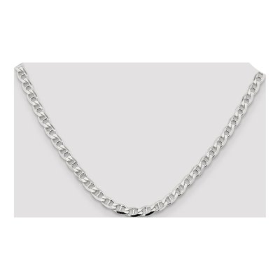 Sterling Silver 5.7mm Flat Curb Anchor Chain – view 4