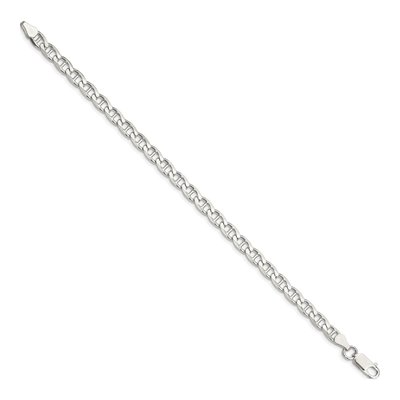 Sterling Silver 5.7mm Curb Flat Anchor Chain Bracelet – view 2