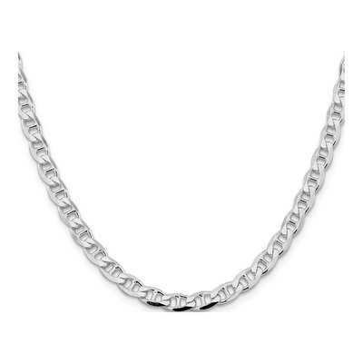 Sterling Silver 5.7mm Curb Flat Anchor Chain – view 2