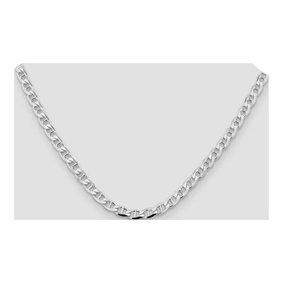 Sterling Silver 5.7mm Curb Flat Anchor Chain – view 4